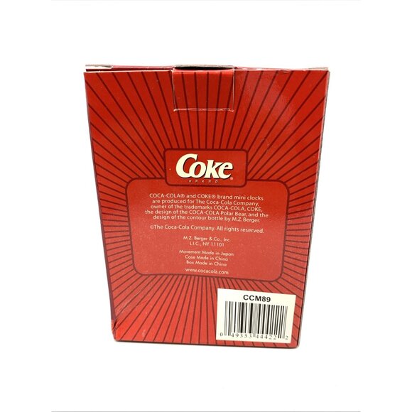 2003 Coca-Cola Mini Clock Polar Bear w/Cubs & Cooler CCM89 Tested Working 377 - Picture 13 of 16